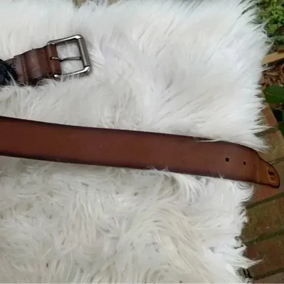 Superdry Men’s Brown Leather Belt Size Medium - Picture 5 of 8